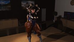 1boy 1girls 3d 3d_model 3d_render abs alternate_hairstyle athletic athletic_female capcom chun-li chun-li_(battle_ouffit_sfv) female interracial justfrog-entertainment long_hair luke_sullivan male male/female muscular muscular_female muscular_legs muscular_male pale-skinned_female pale_skin penis street_fighter street_fighter_v tagme thick_thighs thighs thunder_thighs thunderthighs toned toned_body toned_female veins veiny veiny_penis virt-a-mate virtamate
