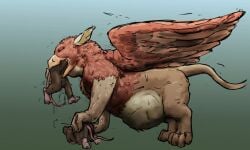 2023 anthro ass avian beak belly big_belly bodily_fluids brown_body brown_feathers brown_fur claws closed_eyes colored feathers feral forced fur gradient_background group gryphon head_first hi_res jeri_kleinlowe kick larger_pred male male/male mammal mouse mouse_tail multiple_prey murid murine mythological_avian mythological_creature mythology nude_feral nude_male nude_prey oral_vore pinned pinned_by_foot pinned_to_ground red_body red_feathers rodent saliva simple_background size_difference smile struggling struggling_prey tail trio unwilling_prey vore willing_pred