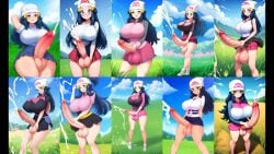 ai_generated cum dawn_(pokemon) futanari multiple_girls perchance_ai