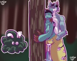 absurd_res amadeus_chiroptera_(character) anthro ass bat beanie beanie_only bent_over big_breasts big_butt blush bodily_fluids breasts claws clothing cum cum_drip cum_in_vagina cum_inside cum_on_leg dripping duo excessive_cum excessive_genital_fluids eye_contact female flower genital_fluids grabbing_hips hand_on_hip hat headgear headwear hi_res holding_hips holding_waist huge_butt huge_thighs hyper hyper_butt hyper_thighs leaking_cum leaning leaning_forward linkxilynx looking_at_another looking_back male male/female mammal open_mouth plant pussy stomach_bulge tattoo thick_thighs tongue wickerbeast wide_hips zuna_(dennixot)