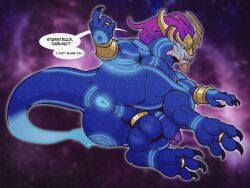 2025 anthro anthrofied anus ass aurelion_sol backsack balls balls_ring barazoku beckoning big_balls big_butt big_muscles big_penis blurred_background bone bracelet bubble_butt claws dialogue digit_ring digitigrade dragon english_text erection feet finger_ring genitals gesture glans glowing glowing_markings gold_(metal) gold_jewelry hair hand_gesture hi_res horn humanoid_genitalia humanoid_penis inviting jewelry league_of_legends looking_at_viewer lying male male_only markings muscles muscular muscular_anthro muscular_male mythological_creature mythological_scalie mythology non-mammal_balls nude on_side pecs penis perineum possbutt posstype presenting presenting_hindquarters rear_view ring ring_(jewelry) riot_games saggy_balls scales scalie skull skull_head smile solo space star talking_to_viewer tencent text toe_ring toes