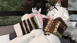 1boy 1girl1futa animated blusherfag licking_nipples roblox sucking_nipples tagme video