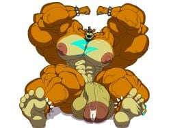 balls bodybuilder boner cocky cocky_smile erection feet five_nights_at_freddy's five_nights_at_freddy's:_security_breach flexing flexing_arms flexing_bicep flexing_both_biceps furry glamrock_freddy_(fnaf) hyper hyper_balls hyper_cock hyper_genitalia hyper_muscles hyper_penis hyper_testicles jockstrap large_nipples male muscles muscular muscular_arms muscular_male muscular_thighs penis purplephantom7 stretched_underwear testicles vein veins veiny_penis