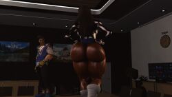 1boy 1girls 3d 3d_model 3d_render abs alternate_hairstyle athletic athletic_female boots brickhouse capcom chrome chun-li chun-li_(battle_ouffit_sfv) cuffs cybernetics female glowing_eyes interracial justfrog-entertainment long_hair luke_sullivan male male/female metallic_body muscular muscular_female muscular_legs muscular_male nanomachines pale-skinned_female pale_skin pantyhose penis street_fighter street_fighter_v tagme thick_thighs thighs thunder_thighs thunderthighs toned toned_body toned_female veins veiny veiny_penis virt-a-mate virtamate