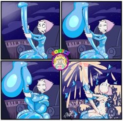 cum cum_inside_clothing exocomics futa_only futanari gem_(species) masturbation patreon_release pearl_(steven_universe) steven_universe tagme
