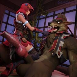 animal_penis anthro balls big_balls big_knot big_penis canid canine canine_genitalia canine_penis canis dire_(fortnite) erection fable_(fortnite) fangs female fortnite furry gentlecat hood huge_balls huge_cock knot knotted_penis large_penis male sitting_on_lap size_difference tongue tounge_out wolf zoophilia