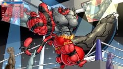 balls bodybuilder furry hyper hyper_balls hyper_cock hyper_genitalia hyper_muscles hyper_penis hyper_testicles incineroar joshthetiger male male_only muscles muscular muscular_arms muscular_male pecs penis testicles zerozero