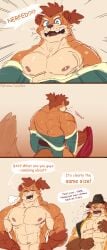 2025 abs anthro anthro_on_anthro areola asian_clothing back_muscles barazoku biceps big_muscles blood blush bodily_fluids breath brother brothers choi_yuhee choi_yuhyun claws clothed clothed/nude clothing comic deltoids dialogue duo east_asian_clothing english_text eyebrows flustered fur genitals hair hand_on_chest hat headgear headwear heart_beating hi_res huge_muscles humor incest japanese_clothing kemono kimono looking_at_genitalia looking_at_own_penis looking_at_penis looking_at_self looking_down male male/male mammal multiple_scenes muscular muscular_anthro muscular_male mustelid musteline navel nipples nosebleed nude open_clothing open_mouth open_smile open_topwear pecs penis ponytail sibling simple_background smile sound_effects standing sweat teeth text tongue topwear true_musteline tuft undressing weasel whiskers wulfer-shepherd xxl_woofia