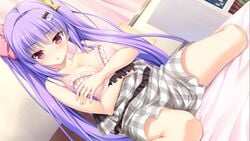 1girls cg clothed embarrassed female imouto love_triangle_trouble ltt nanaru_(ltt) purple_hair