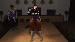 1boy 1girls 3d 3d_model 3d_render abs alternate_hairstyle athletic athletic_female boots brickhouse capcom chrome chun-li chun-li_(battle_ouffit_sfv) cuffs cybernetics female glowing_eyes interracial justfrog-entertainment light-skinned_female light_skin long_hair luke_sullivan male male/female metallic_body muscular muscular_female muscular_legs muscular_male nanomachines pale-skinned_female pale_skin pantyhose penis street_fighter street_fighter_v tagme thick_thighs thighs thunder_thighs thunderthighs toned toned_body toned_female veins veiny veiny_penis virt-a-mate virtamate