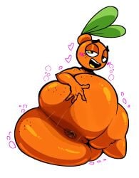 1female 1girls 2025 4_fingers anal_fluids anal_juice anus anus_juice ass big_ass big_butt bubble_ass bubble_butt bubble_fluids drunk fat_ass female female_focus female_only freckles freckles_on_ass looking_at_viewer nanodude78 orange orange_body pussy shortstack smiling spread_anus tessa_(gmaster36) yellow_eyes yellow_tongue