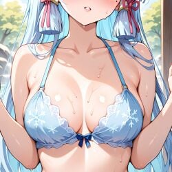 ai_generated bra genshin_impact kamisato_ayaka no_face onsen pumpkin1075