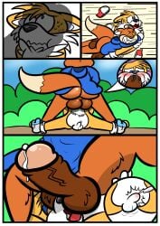 absurd_res anthro balls balls_on_face big_balls big_penis blush bodily_fluids bottomless butt canid canine clothed clothing comic conker conker's_bad_fur_day cum dominant domination/submission duo fellatio footwear forced foreplay fox freckled_butt freckles genital_fluids genitals hi_res huge_penis hyper hyper_genitalia hyper_penis kaokaoarts male male/male mammal micropenis miles_prower nervous oddkao oral partially_clothed partially_clothed_anthro partially_clothed_male penile penis penis_on_face precum presenting presenting_penis public public_sex rape rareware red_squirrel_(arsemaus) rodent sciurid sega sex shoes shoes_removed small_penis socks sonic_(series) sonic_the_hedgehog_(series) sucking tackle tails_the_fox tree_squirrel vein veiny_penis