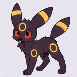 animal_genitalia animal_penis black_body black_fur black_knot black_penis blep blush canid canine deararkind eeveelution erection feral fluffy fur generation_2_pokemon genitals hi_res knot knotted_penis looking_at_viewer male mammal nintendo penis pinup pokemon pokemon_(species) pose quadruped red_eyes sheath side_view smile solo tongue tongue_out umbreon