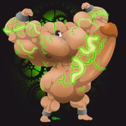 bane bara batman_(series) centaurus dc_comics hyper hyper_muscles hyper_penis male male_only muscles naked naked_male penis