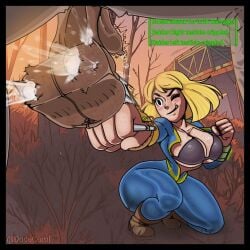 abused_male ai_background aiming_for_the_balls ass ballbusting ballbusting_induced_orgasm ballbusting_orgasm balls balls_punching big_ass big_balls big_breasts big_butt blonde_female blonde_hair bra breasts cartoony castrated castration cfnm closed_eye clothed_female_nude_male cock cock_and_balls_torture cum docecarol enjoying exposed_balls exposed_penis fallout fallout_4 female female_dominating_male female_domination femdom freckles freckles_on_breasts freckles_on_face game_accurate interface lore_accurate low-angle_view low_blow male open_clothing open_topwear penis power_fist punch punching punching_balls saggy_balls slightly_aroused smirk smirking sneaking sneaky soft_gore surprise surprise_attack testicles testicular_assault testicular_rupture tight_clothing vault_dweller vault_girl vault_suit weapon
