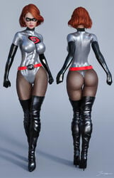 1girls 3d alternate_costume armwear ass back_view belt big_ass big_breasts black_gloves black_heels black_high_heels black_thighhighs boots breasts busty cameltoe clothing curvaceous curvy dat_ass disney domino_mask elastigirl elastigirl_(the_incredibles_2_supersuit) eyeshadow eyewear female female_only fishnet fishnet_pantyhose fishnets footwear from_behind front_view ginger gloves grey_leotard handwear hazel_eyes heels helen_parr high_heel_boots high_heels human large_breasts leather_boots legwear leotard lipstick makeup mascara mask pantyhose pink_lips pink_lipstick pinup pixar pussy red_hair short_hair signature smooth_skin solo standing superheroine the_incredibles the_incredibles_2 thick_ass thigh_boots thigh_high_boots thighhigh_boots thighhighs tiangtam voluptuous vulva walking