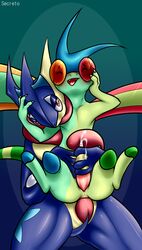 2019 alternate_color amphibian anal anal_sex animal_genitalia animal_penis biped blush bodily_fluids cum digital_media_(artwork) dragon duo erection flygon frog genital_fluids greninja hi_res long_tongue male male/male male_penetrated male_penetrating nintendo open_mouth original_character penetration penis pokémon_(species) pokemon pokemon_(species) pokemon_rse pokemon_xy scalie secrets-from-dark sex shiny_flygon shiny_pokemon simple_background sirocco_(phosaggro) smile tongue tongue_out video_games wings