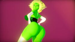 1girls 3d alien animated armwear ass ass_shake back back_view bare_shoulders big_ass big_breasts big_hair blonde_hair boots bottomless bouncing_ass bouncing_breasts breasts cartoon_network curvy female female_focus female_only forehead_jewel from_behind gem gem_(species) gloves green_eyes green_skin hand_on_hip hips honey_select huge_ass humanoid large_ass large_breasts legwear looking_back multicolored_background multiple_views no_sound orange_background peridot_(steven_universe) prevence red_background revealing_clothes shortstack side_view sideboob simple_background skimpy smile smirk solo solo_female steven_universe thick_thighs thigh_boots thighhighs thighs twerking voluptuous video wide_hips