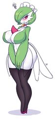 1girls annoyed bell breasts female_pokemon gardevoir maid maid_uniform original_character pokémon_(species) pokemon pokemon_(species) pokemon_rse rabbitbrush wedding_ring