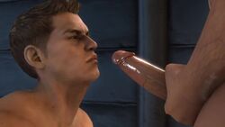 2boys 3d amber_eyes animated aureesfm bara brown_hair chris_redfield closed_eyes cum_in_mouth cum_on_face cum_on_tongue cumshot erection gay handjob holding_penis kneeling_oral_position looking_at_partner looking_at_penis male male_only masturbation mostly_offscreen_character multiple_boys muscles no_sound nude open_mouth orgasm_from_handjob penis piers_nivans resident_evil resident_evil_6 source_filmmaker stroking_cock tagme tongue_out video yaoi