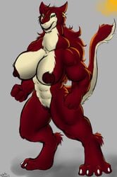 anthro big_breasts bigshow breasts female hi_res huge_breasts kashmir muscular sergal