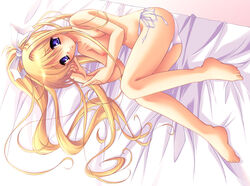 1girls air_(anime) bed breasts female highres kamio_misuzu lingerie misuzu_kamio solo underwear