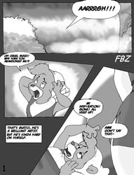 adventures_of_the_gummi_bears anthro bear comic disney fbz female fur gusto_gummi male mammal monochrome sunni_gummi