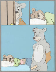 anthro balls baloo bear comic disney fur furry furry_only imminent_rape kit_cloudkicker male male_only mammal multiple_males penis tagme talespin testicles yaoi