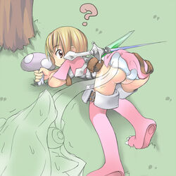 1girls ambiguous_penetration armor artist_request ass bangs belt bestiality blonde_hair boots chameleos claws clothing covered_penetration cunnilingus fantasy female female_only from_behind grass hunter_(monster_hunter) imminent_rape implied_penetration implied_sex invisible khezu_(armor) large_ass licking long_tongue looking_back monster monster_hunter monster_hunter_2 mushroom nature on_ground oral outdoors panties pantyshot pink_eyes pink_legwear sex_under_clothes sex_under_skirt short_hair skirt skirt_lift source_request strap surprised sweat sword tentacle tentacle_under_skirt tentacles_under_clothes thigh_boots thighhighs tiptoes tongue top-down_bottom-up tree trembling underwear weapon white_panties year_request