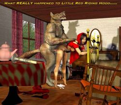 anthro anthro_on_female anthro_on_human anthro_penetrating big_bad_wolf fairy_tales female_on_anthro grimms'_fairy_tales human human_on_anthro human_penetrated little_red_riding_hood tagme werewolf