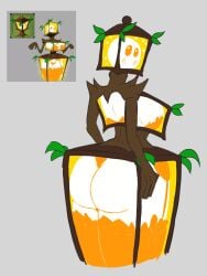1girls anthro anthrofied arielchisa75423 ass breasts breasts female flora_fauna plant plant_girl plant_humanoid plantern_(pvz) plantie plants_vs._zombies plants_vs_zombies popcap_games pussy