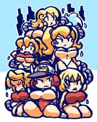 breasts chibi female hooligan_sisters kurohaneco mighty_switch_force patricia_wagon