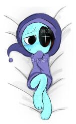 astro_(dandy's_world) bed blush body_pillow cute dandy's_world good4gooddy male shy small sweat