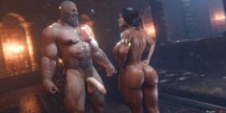 1girl1boy 3d athletic_female big_ass big_breasts big_butt big_penis blender brother_and_sister curvaceous curvy diana_prince duo female god_of_war incest kratos rezzio19 thick_thighs wonder_woman wonder_woman_(series)