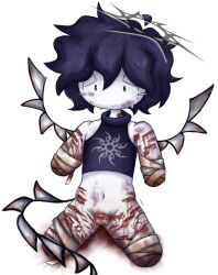 2d 2d_(artwork) amputated amputated_arm amputated_arms amputated_leg amputated_legs amputated_limb amputation amputee blood_splatter blood_stain bruise bruise_on_face bruised bruised_belly bruised_eye bruised_stomach bruises crying crying_with_eyes_open cuts cuts_on_arms cuts_on_thighs forsaken forsaken_(roblox) gore guro halo kruhana2 roblox roblox_avatar robloxian tail tears two_time_(forsaken) white_skin wings