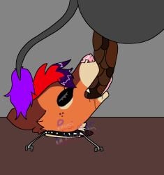 anthro apple_(pepsiwolf6945) bodily_fluids chained_collar collar drooling duo eating_feces excessive_feces feces feces_in_mouth felid female forced hi_res hyena hyper hyper_feces leopold_(pepsiwolf6945) lion male male/female mammal open_mouth pantherine pepsiwolf6945_(artist) saliva toilet