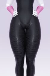 2:3 3d 3d_(artwork) blender female gwen_stacy gwen_stacy_(spider-verse) heroine jarver legs man:_into_the_spider-verse solo solo_female spider-gwen spider-man_(series) suit thighs tight_clothes tight_clothing tight_fit tight_pussy