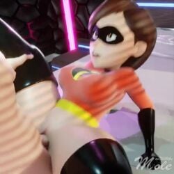 1boy 1girls animated big_penis helen_parr masked_female milf tagme the_incredibles thick_thighs video