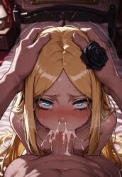 1girls ai_generated angry_dragon black_rose blonde_female blonde_hair blonde_hair blonde_hair_blue_eyes blonde_hair_female blowjob blue_eyes civitai cum cum_in_mouth cum_in_nose cum_inside cum_leaking cum_leaking_out_of_mouth cum_leaking_out_of_nose cum_out_mouth cum_out_nose cum_out_of_nose deepthroat fellatio female female_focus hylian_r34 imp_renner long_hair oral oral_sex overlord overlord_(maruyama) renner_theiere_chardelon_ryle_vaiself rose_(flower) rose_in_hair tagme very_long_hair