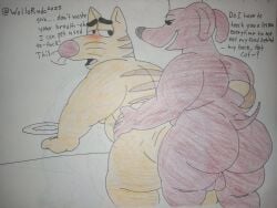 2025 2d 2d_(artwork) 2d_artwork anal anal_sex anthro ass balls ballsack big_ass big_butt blush blushing_male blushing_profusely brown_fur canid canine canis chef_hat dachshund disney dom_(tasty_time_with_zefronk) domestic_cat domestic_dog felid feline furry furry_male gay gay_sex male male/male male_penetrating male_penetrating_male penetration tasty_time_with_zefronk traditional_art traditional_media traditional_media_(artwork) wallarudo yellow_fur zefronk