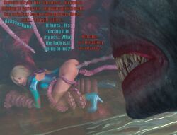 1girls 3d anal anal_rape ass blonde_hair blue_eyes breasts caption captured captured_heroine clothed_sex clothing crying cum cum_in_ass cum_inside defeated defeated_heroine female imminent_rape imminent_sex interspecies long_hair male metroid monster oviposition ovipositor pain penetration pussy rape samus_aran scared sex sex_slave size_difference spread_legs tentacle tentacle_rape that3dartist torn_clothes torn_clothing torture wide_hips zero_suit_samus