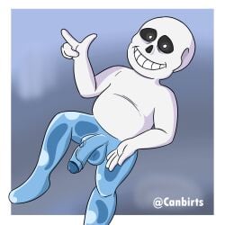 cock deltarune dick nude posing sans sans_(undertale) skeleton undertale undertale_(series) veins_on_dick