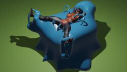 3d_(artwork) 5_toes alienshade anthro arms_above_head arms_tied barefoot blue_slime bondage bondage bound breast_play breast_suck breasts closed_eyes digital_media_(artwork) feet female female_penetrated fingers foot_fetish genitals humanoid_feet laugh legs_tied multicolored_body nude open_mouth penetration plantigrade reptile restrained scales scalie sex smile snake soles solo solo_focus source_filmmaker_(artwork) sucking tickle_torture tickling tickling_armpits tickling_feet tickling_sides toe_restraints toes toes_tied vaginal_penetration