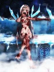 1female 1girls 2020 5_toes artist_logo artist_name belly belly_button black_fingernail_polish black_fingernails blood blood_on_body blood_on_face blood_splatter bloodthirsty bloody covered_in_blood covered_nipple covered_nipples covered_pussy covering_crotch covering_nipples covering_privates covering_pussy covering_vagina demon demon_girl demon_humanoid demoness digital_art digital_drawing digital_drawing_(artwork) digital_media digital_media_(artwork) feet female female_demon female_focus female_only fingernails green_eyes green_eyes_female headwear headwear_only ice ice_shard laugh laughing laughing_at laughing_at_viewer legs_crossed long_hair long_hair_female long_white_hair longer_hair looking_at_viewer looking_pleasured naked naked_female naked_thighhighs navel nude nude_female original original_character pale-skinned_female pale_skinned_female puyasawyer round_boobies round_boobs round_breasts round_tits round_titties sharp_claws sharp_fingernails sharp_teeth shiny_background sitting sitting_down small_boobies small_boobs small_breasts small_tits small_titties spiky_hair tasting tasting_blood voluptuous voluptuous_body voluptuous_female watermark white_hair white_hair_female