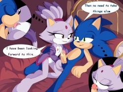 4:3 anthro bed blaze_the_cat blue_body blue_fur breasts cunnilingus duo eulipotyphlan felid feline female fur furniture genitals heart_eyes heart_symbol hedgehog hi_res holding_penis ichigo980968541 imminent_sex licking looking_at_another male male/female mammal nipples nude oral penile penis penis_lick purple_body purple_fur sega sex small_breasts sonic_the_hedgehog sonic_the_hedgehog_(series) tongue vaginal_penetration vulva
