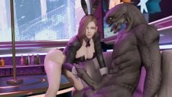 alien animated annoyed bent_over big_penis bunny_ears bunnysuit crossover female final_fantasy gamingarzia halo_(series) handjob jihl_nabaat larger_male male mp4 muscular_male pleasured_male sangheili sighing sitting sound strip_club tagme video