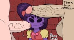 1girls 2boys female fully_clothed huge_cock male muffet penis plazmwraith shortstack size_difference spider tagme threesome undertale undertale_(series)