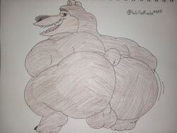 1boy 2025 2d 2d_(artwork) 2d_artwork anthro ass balls ballsack bear big_ass big_butt boog_(open_season) brown_bear brown_eyes brown_fur furry furry_male male open_season solo sony sony_corporation sony_pictures_animation tagme throwing_it_back traditional_art traditional_media traditional_media_(artwork) twerk twerking ursid ursine wallarudo