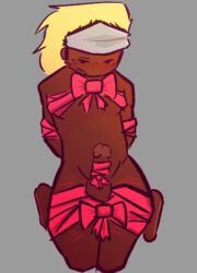 1other ambiguous_gender bondage inanimate_insanity nonbinary object_shows paintbrush_(ii) ribbon ribbon_bondage self_harm_scars